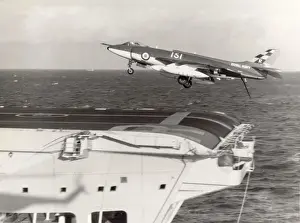 Scimitar Prints: An 803 Squadron Supermarine Scimitar during sea trials