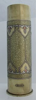 Stamped Collection: 83 mm German engraved artillery shell case - Bezalel School