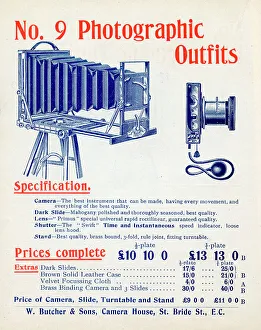 No 9 Half Plate or Full Plate Photographic Camera Outfit