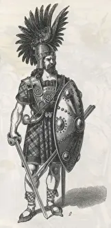 Plumed Prints: 9th Century Scot Warrior