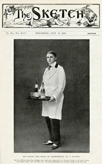 Images Dated 20th January 2017: The 9th Duke of Manchester dressed up as a bar tender