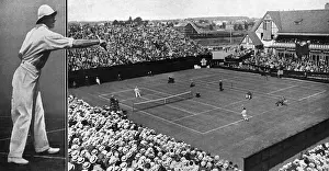 A. F Wilding plays Davis Cup tennis, 1914