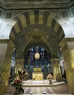 Aachen Cathedral. Palatine Chapel. Interior