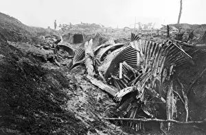 Advance Prints: Abandoned German trench, Western Front, WW1