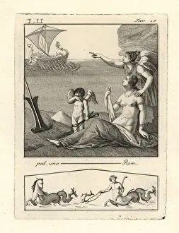 The abandonment of Ariadne on Naxos island by Theseus