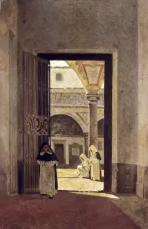 Cf9 Z Prints: ABBATI, Giuseppe (1836-1868). Hallway of a Dominican