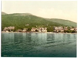 Abbazia Gallery: Abbazia, from the sea, Istria, Austro-Hungary