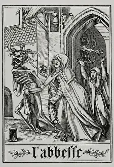 Mort Prints: The Abbess visited by Death. Series The Dance