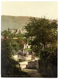 Abbey and village, Tintern, England