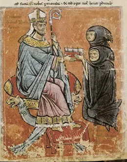 Salerno Prints: Abbot Blessed Balsamus, 13th c Abbey of Cava