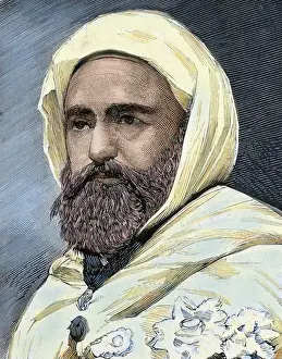 Algerian Prints: Abd al-Qadir B Muhyi al-Din al-Hasani (Abdelkader) (1808
