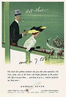 Aristocratic Collection: Abdulla Number Seven cigarettes at the races Date: 1951