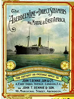 Direct Prints: Aberdeen Line of Direct Steamers for Natal & East Africa