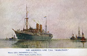 Steamship Prints: The Aberdeen Line T. S. S. Marathon ocean liner