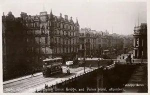 Aberdeen Prints: Aberdeen, Scotland, Union Street, Union Bridge, Palace Hotel