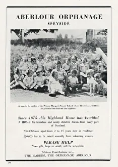 Aberlour Orphanage Advertisement