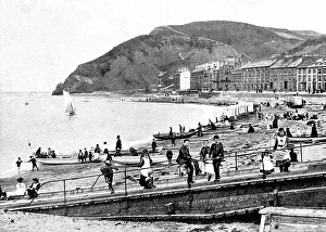 Aberystwyth Prints: Aberystwyth beach early 1900s
