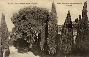 Mission Prints: Abey (Abeih) mission house and church, Lebanon