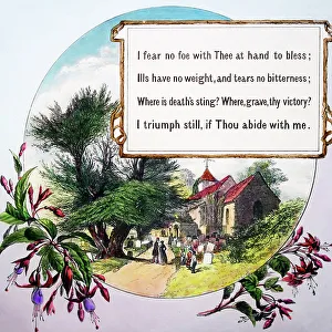 Hymn Prints: Abide with me, magic lantern projection slide, verse 4