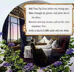 Hymn Prints: Abide with me, magic lantern projection slide, verse 5