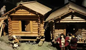 Aboa Vetus & Ars Nova. Antique reproduction wooden house. Mo