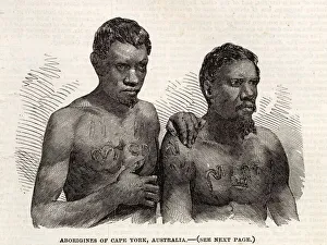 Aboriginal Prints: Two aboriginal men, named Garicha and Boyguda, of Cape York, Australia