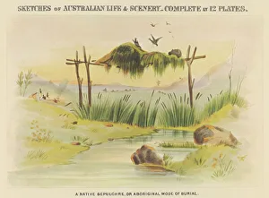 Aboriginal Prints: ABORIGINAL SEPULCHRE 19C