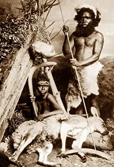 Aborigines studio portrait Australia Victorian period