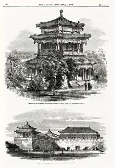Peking Prints: (above) A portion of the Emperor of China's Summer Palace