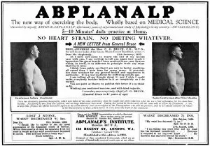 Images Dated 23rd April 2012: Abplanalp exercise regime advertisement