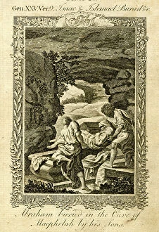 1787 Collection: Abraham buried in the Cave of Machpelah by his sons