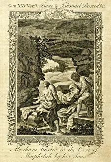 Abraham buried in the Cave of Machpelah by his sons