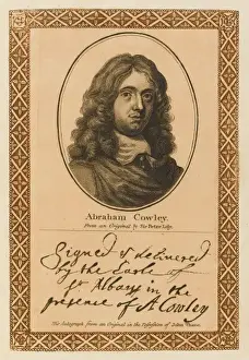 Auto Graph Prints: Abraham Cowley