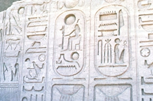 Coates Collection: Abu Simbel, Egypt - Cartouche of Rameses II