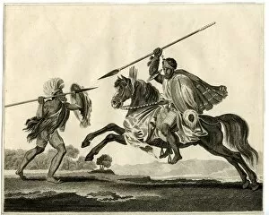Abyssinian Gallery: An Abyssinian Chief Attacking a Foot Soldier