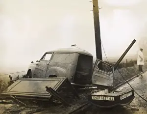 Foggy Prints: Accident in fog and black ice, Marks Tey, Colchester, Essex