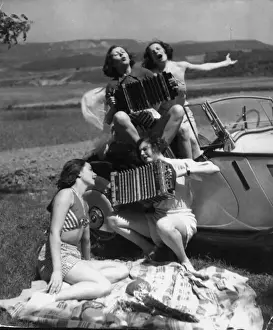 Crazy Prints: Accordion Picnic Girls