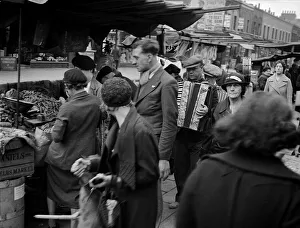 Accordion Gallery: Accordion player, Bethnal Green Road, London
