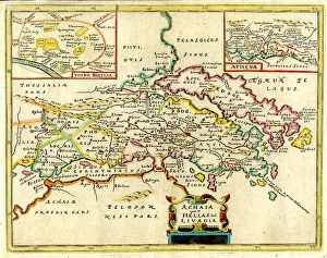 1580 Prints: Achaia, Thebes and Athens, Greece