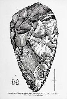 Images Dated 4th September 2013: Acheulian flint hand-axe from Wolvercote, Oxfordshire