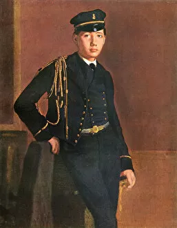 Images Dated 10th January 2018: Achille de Gas in the Uniform of a Cadet, by Degas