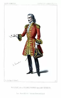 Achille Raucourt as Colonel Perkins in Lady Seymour, 1845