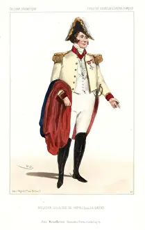 Lopera Prints: Achille Ricquier as the Duke of Popoli in La Sirene, 1844