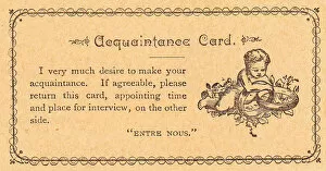 Acquaintance Gallery: Acquaintance Card