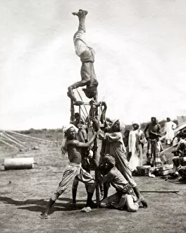 Acrobats Gallery: Acrobats, India, circa 1880s