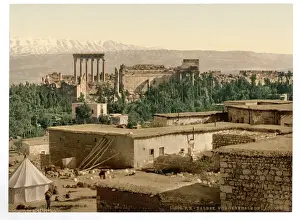 Baalbek Prints: The Acropolis, Baalbek, Holy Land, (i. e. Balabakk, Lebanon)
