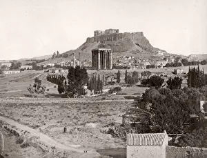 Jupiter Prints: Acropolis and Temple of Jupiter, Athens, Greece, c. 1890 s