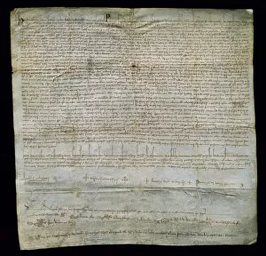 Ramon Collection: Act of consecration of the Cathedral of Barcelona. Parchment