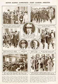 Communism Collection: Action against Communists - Eight leaders arrested. Date: 1925
