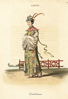 Transvestite Prints: Actor in female role in the Chinese theatre, 18th century